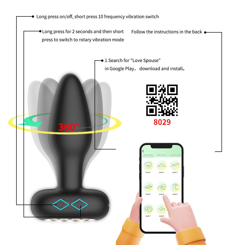 Amazon Best Sellers Vibrating Silicone Anal Plug APP Remote Control Massager Adult Masturbation Sex Toys