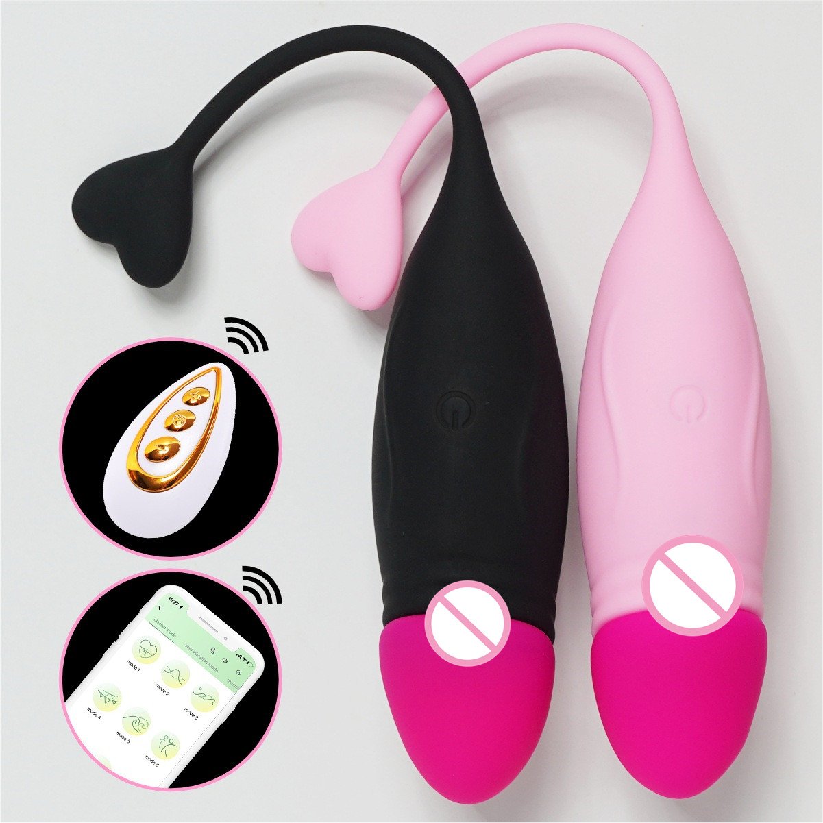 Two-color long distance APP remote control vibration jumping egg sex toys female masturbation dildo anal plug vibrator