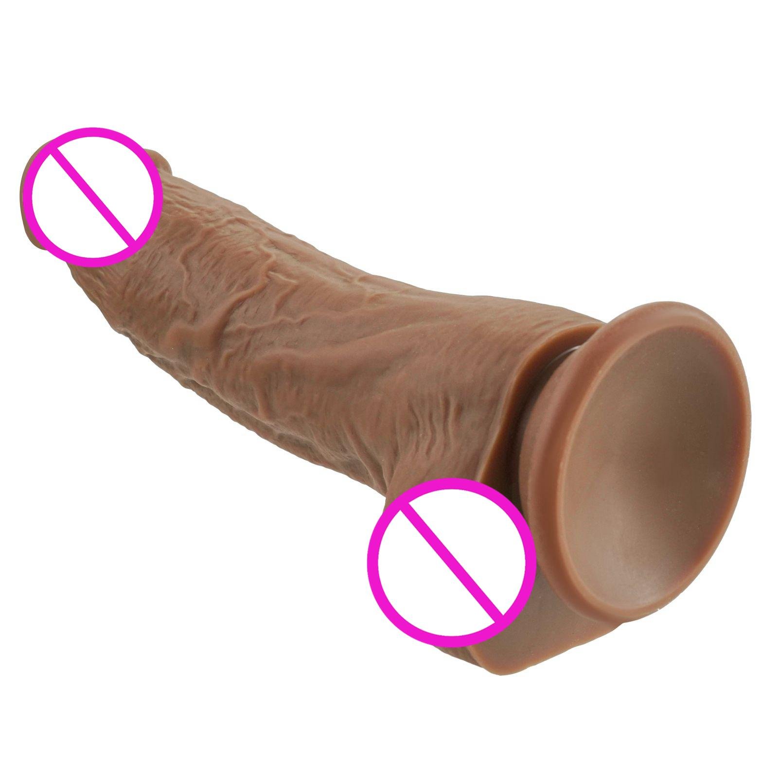 Dia 4.8cm Huge Realistic Thick Silicone Dildo Vagina G-spot Stimulation Strong Suction Cup Artificial Penis For Women Lesbian