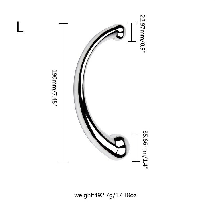 Double Ended Stainless Steel G Spot Wand Massage Stick Pure Metal Penis P-spot Stimulator Anal Plug Dildo Sex Toy For Women Men