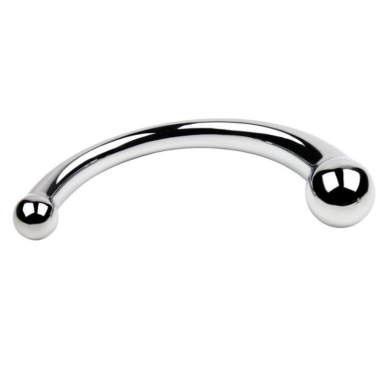 Double Ended Stainless Steel G Spot Wand Massage Stick Pure Metal Penis P-spot Stimulator Anal Plug Dildo Sex Toy For Women Men
