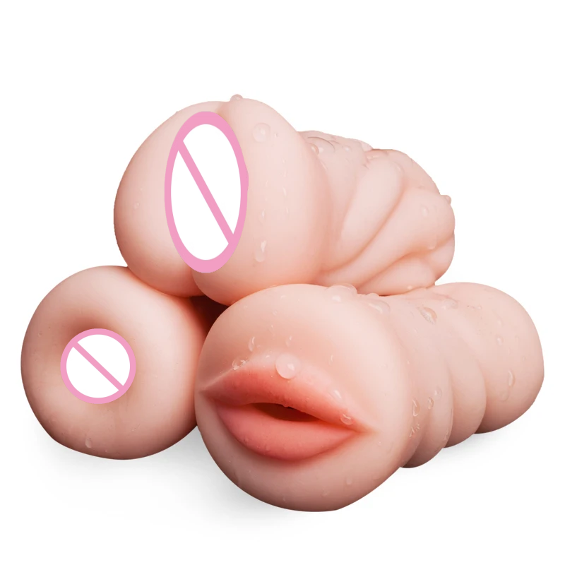 Male Masturbator Realistic Deep Throat Vagina Sex Toys Silicone Artificial Vagina Mouth Anal Oral Erotic Toys