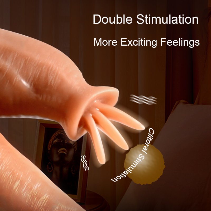 Women's Wearable 12-Frequency Heating Vibrator Huge Liquid Silicone Dildo Juguetes Sexuales/Licking Tongue Sex Toys