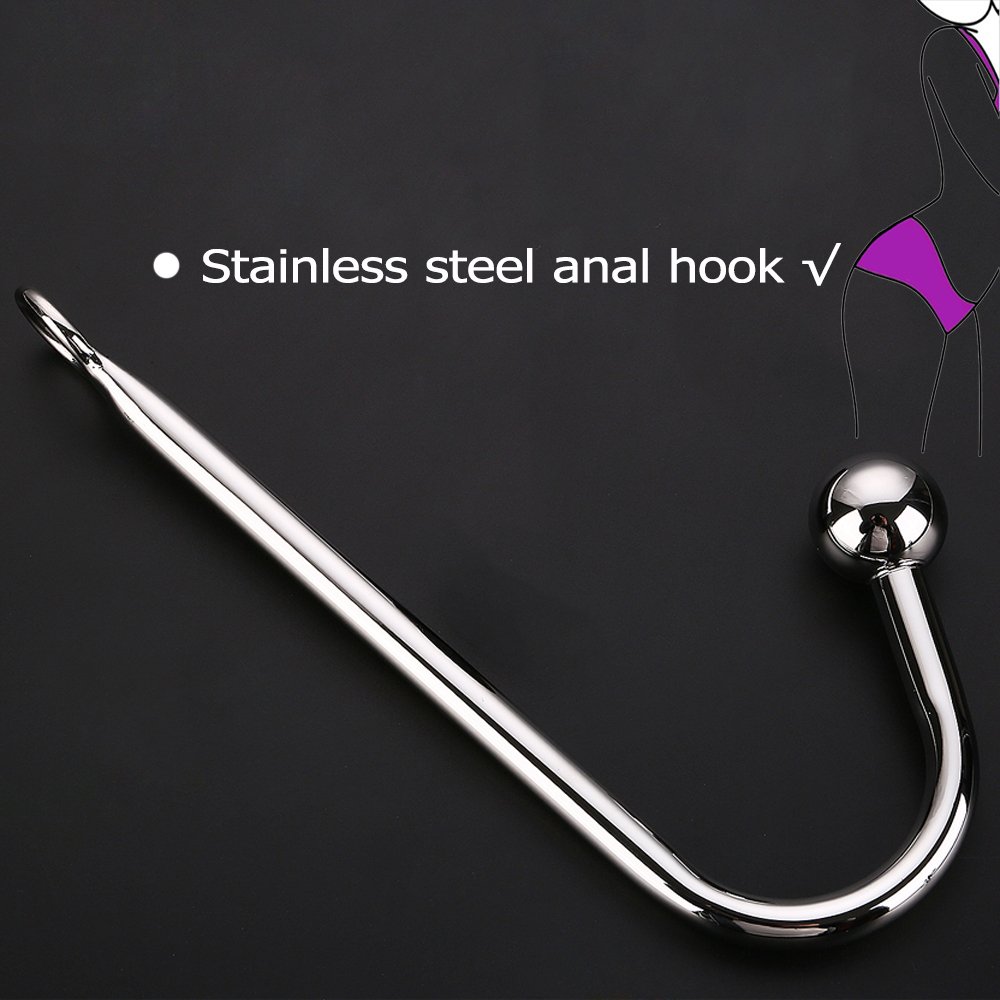 Sey Toys Butt Plug Slave Top Quality Stainless Steel Anale Hook Ball Hole Metal P Pretty Love Vibreadors Women Anal Beads