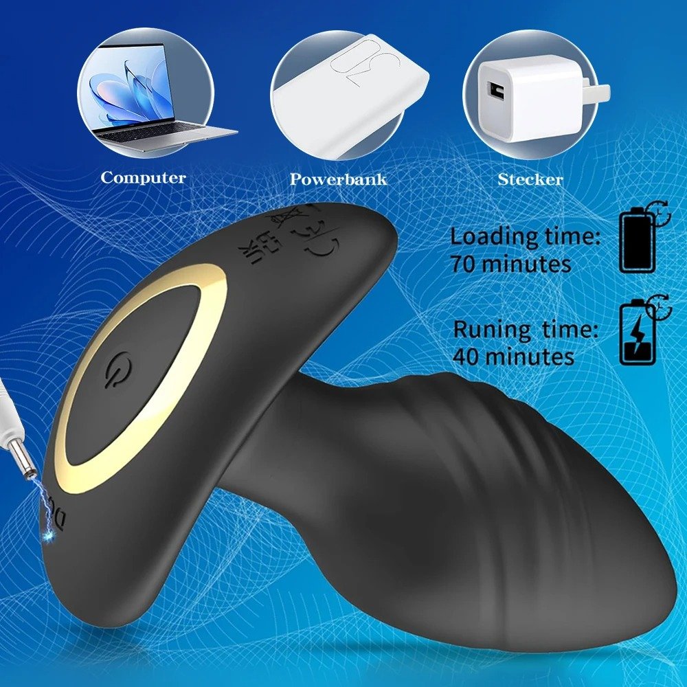 APP Control Anal Vibrator for Men Prostate Massager Wireless Bluetooth Rotation Butt Plugs Vibrating Sex Toys for Women Male Gay