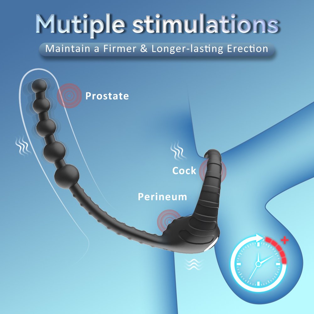 men's masturbator masturbator silicone vibrating lock sperm ring wireless control backyard bead anal plug vibrator for men