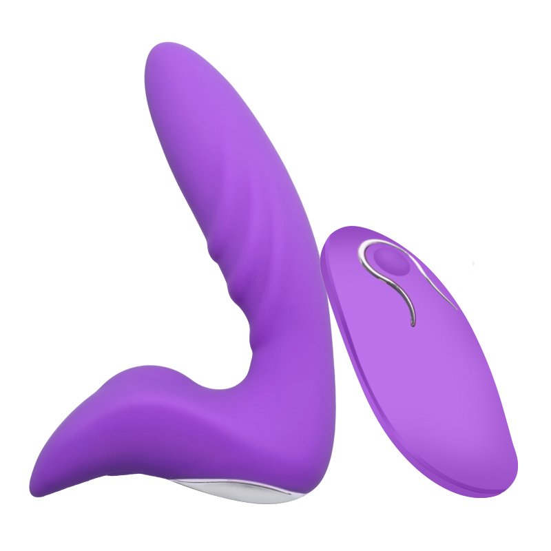 Black Purple Electric Prostate Massager Vibrating USB Rechargeable Anal Sex Toys