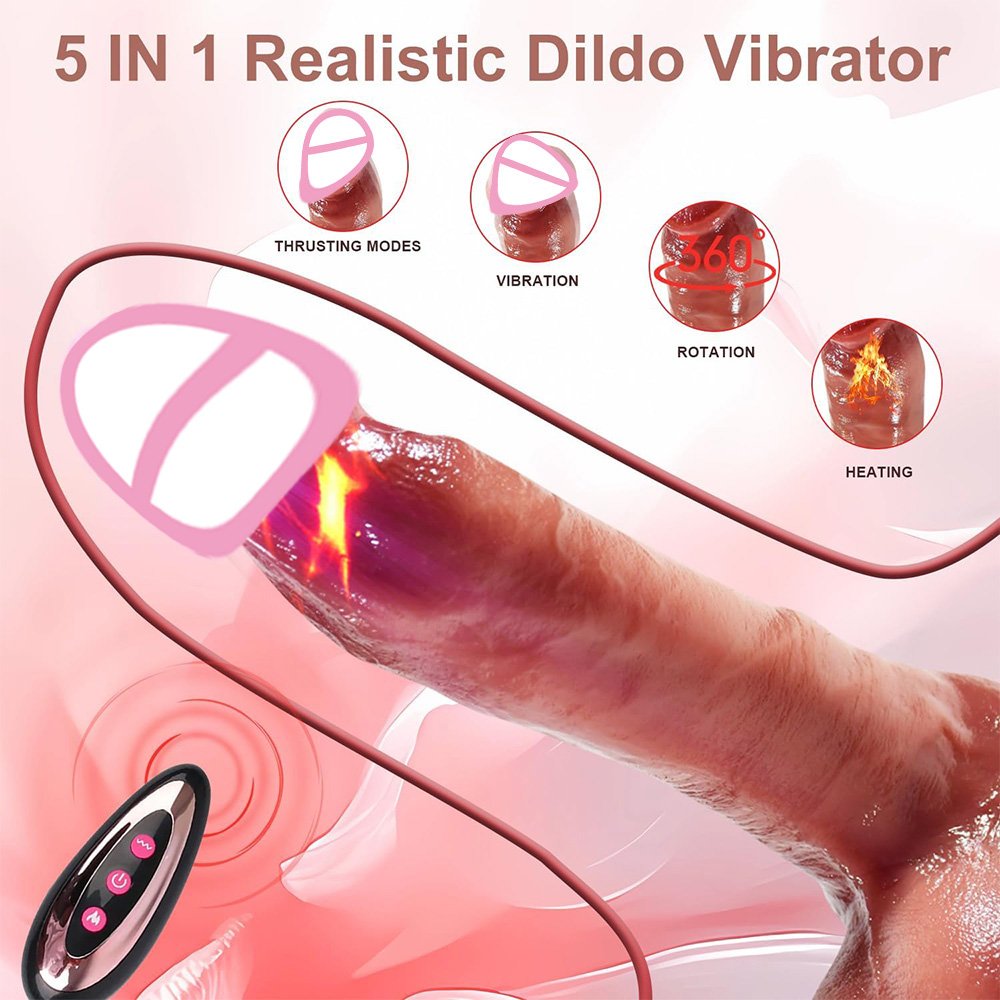 Thrusting Dildo Vibrator Sex Toy For Women Remote Control Heated Penis Realistic Massager Anal Female G Spot Vagina Stimulator