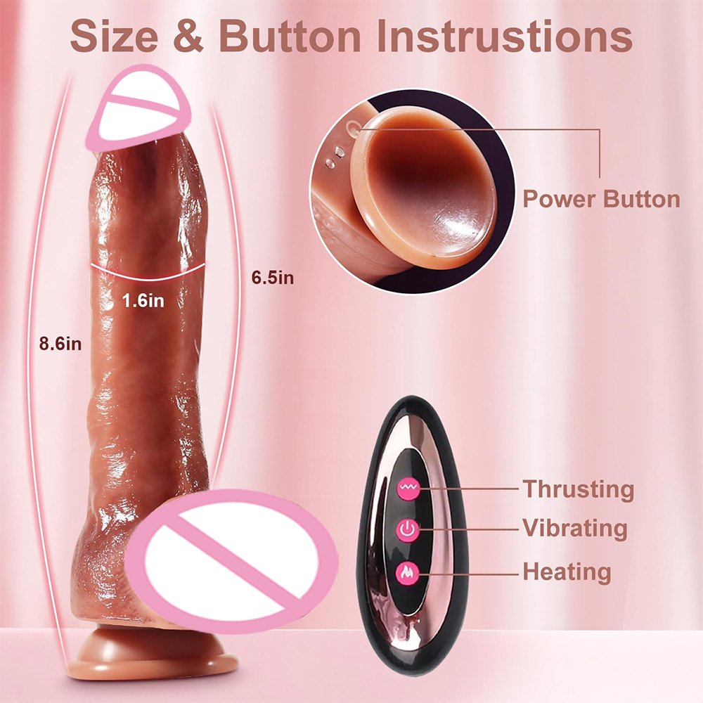 Thrusting Dildo Vibrator Sex Toy For Women Remote Control Heated Penis Realistic Massager Anal Female G Spot Vagina Stimulator
