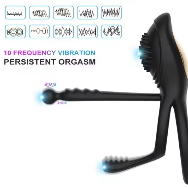 Remote Control Electric Locking Sperm Ring Silicone Stimulation Couples Share Vibrating Ring Locking Sperm Ring