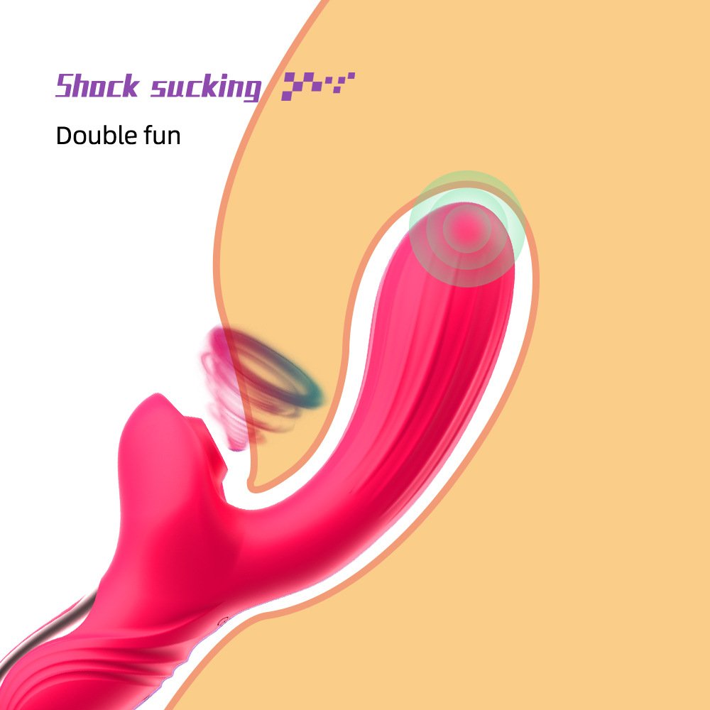LOVE Adult sex toy shop of new design of 2 in 1 sucking and vibrating AV vibrator to stimulate G-spot, clitoris and labia