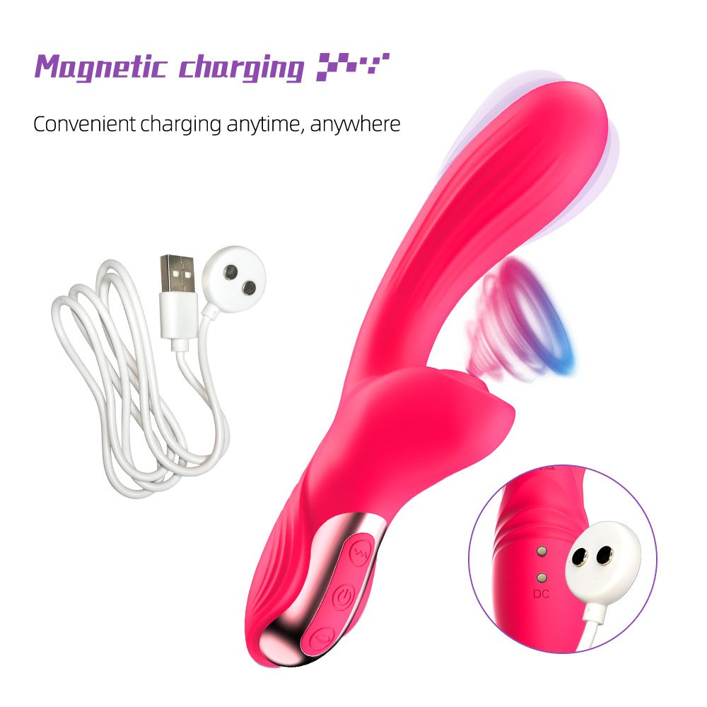LOVE Adult sex toy shop of new design of 2 in 1 sucking and vibrating AV vibrator to stimulate G-spot, clitoris and labia