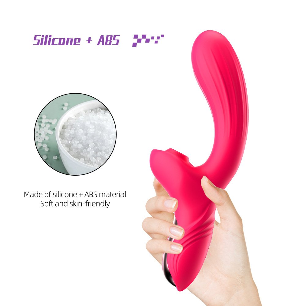LOVE Adult sex toy shop of new design of 2 in 1 sucking and vibrating AV vibrator to stimulate G-spot, clitoris and labia