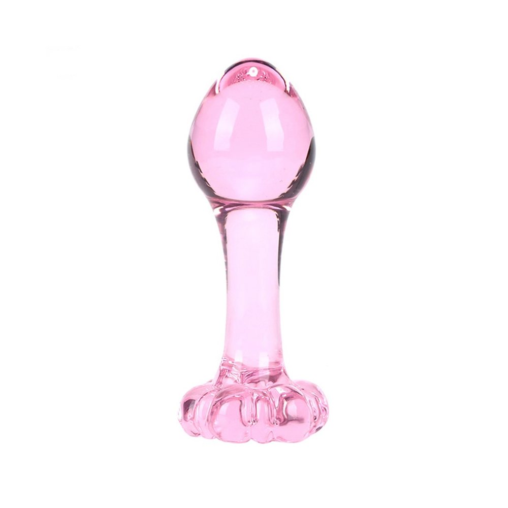 Pink Glass Butt Plug Anal Beads Dildo Plugs Gay Toys