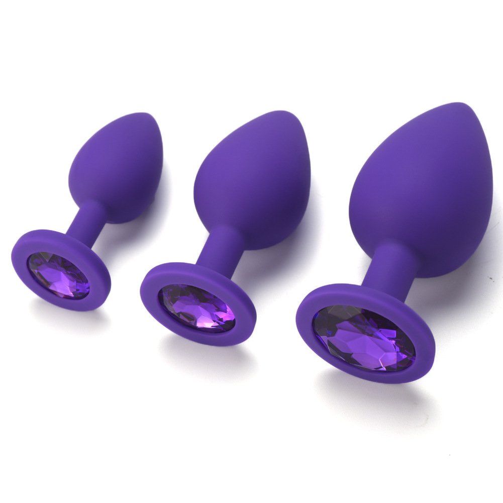 One Set S M L Size Unisex Silicone Butt Plug Sex Stopper & Prostate Trainer Anal Plug Sex Toys for Men & Women Sexual Tools