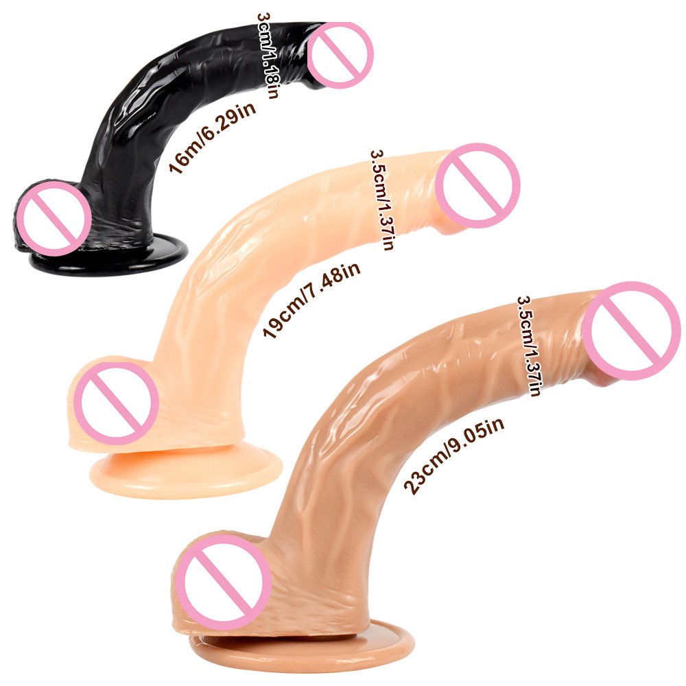 Factory Wholesale Cheapest Price Soft Huge Dildo G Spot Sex Toys Colorful 7 8 9 inch Big Realistic Dildo for Women