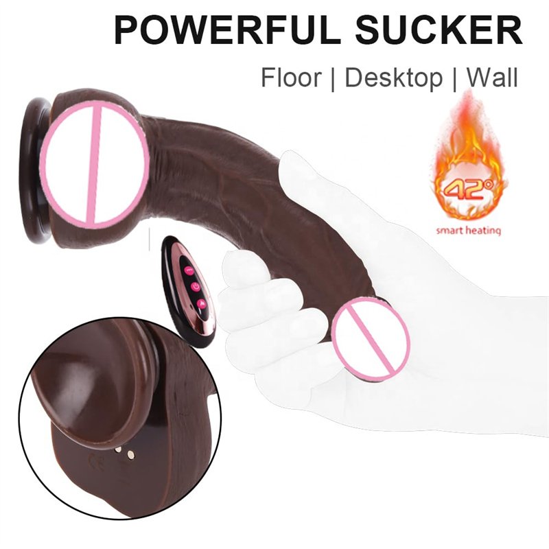 Wholesale Brown Telescopic Realistic Dildo Vibrator For Women Masturbator Huge Penis With Suction Cup Sex Toys For Couple