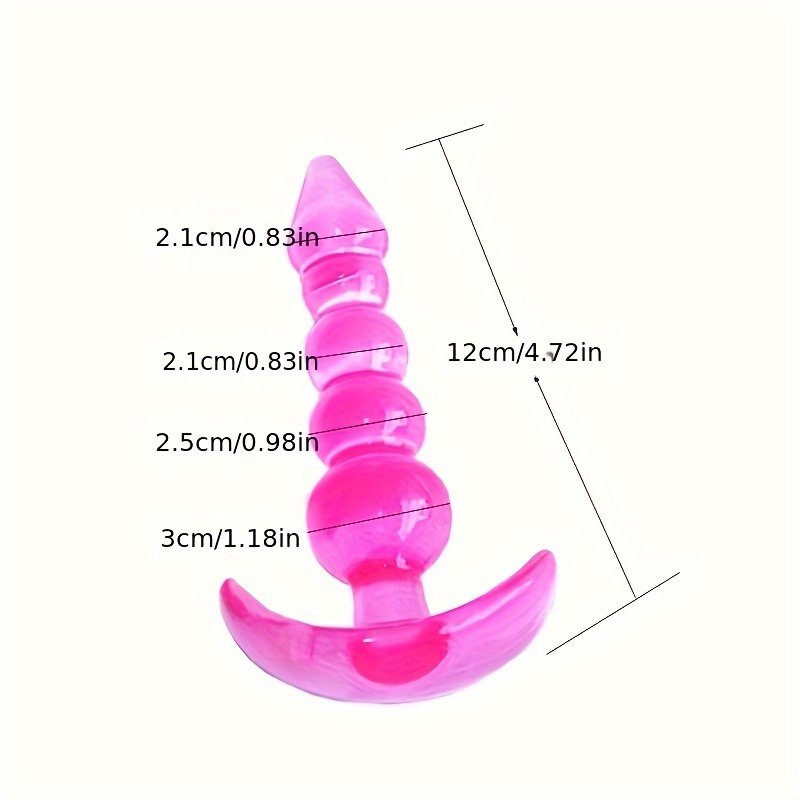 2-Color 5-Bead Anal Plug for Men & Women Butt Plug Anal Masturbator & Expander SM Fun Accessories Anal Development Toy