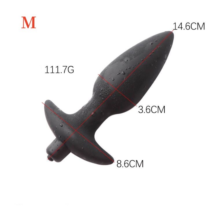 Silicone Anal Toy Electric Prostate Massager Vibrating Butt Vibrator Adult S M L Size
