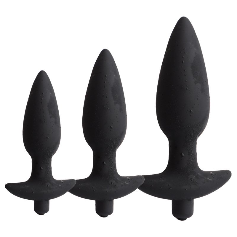 Silicone Anal Toy Electric Prostate Massager Vibrating Butt Vibrator Adult S M L Size