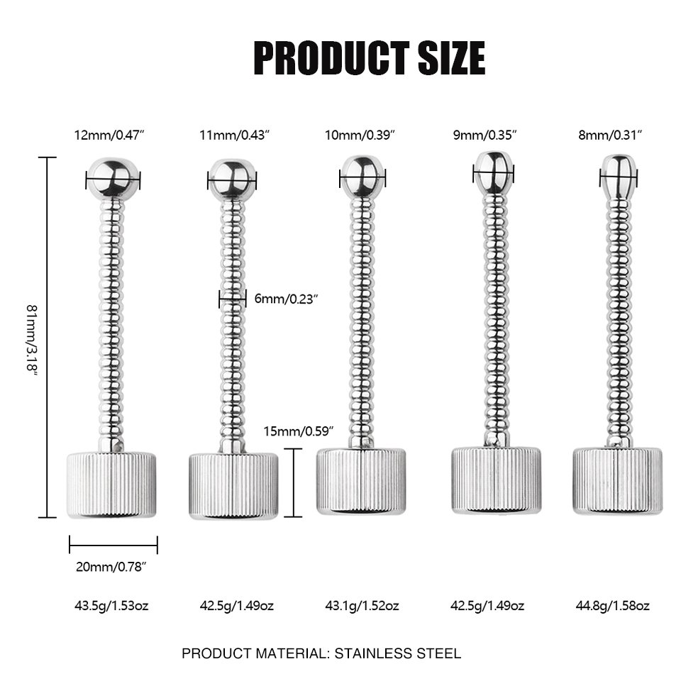 Men's Stainless Steel Penes Plug 5 Sizes Urethral Sounds Sex Toys Sounding Bondage Gear Juguetes Sexuales para Hombres SM