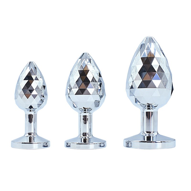 Low Price Blue Diamond Anal Plug xxxxx SML Sex Toys For Women stainless steel Butt Plug Anal Sex Toys Masturbator