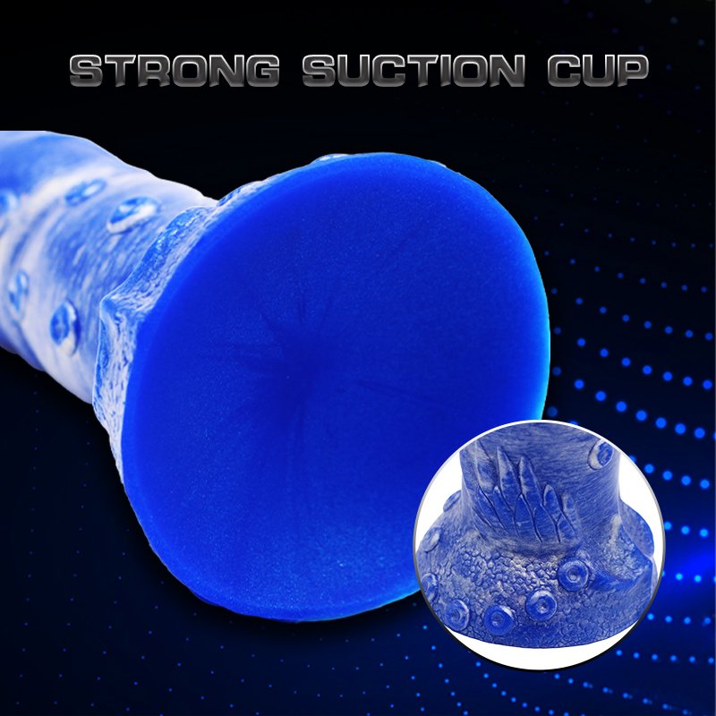 Realistic Dildo with Suction Cup for Hands-Free Play, 9 Inch Soft and Flexible Dildo with Balls for Vaginal G-Spot Anal Play