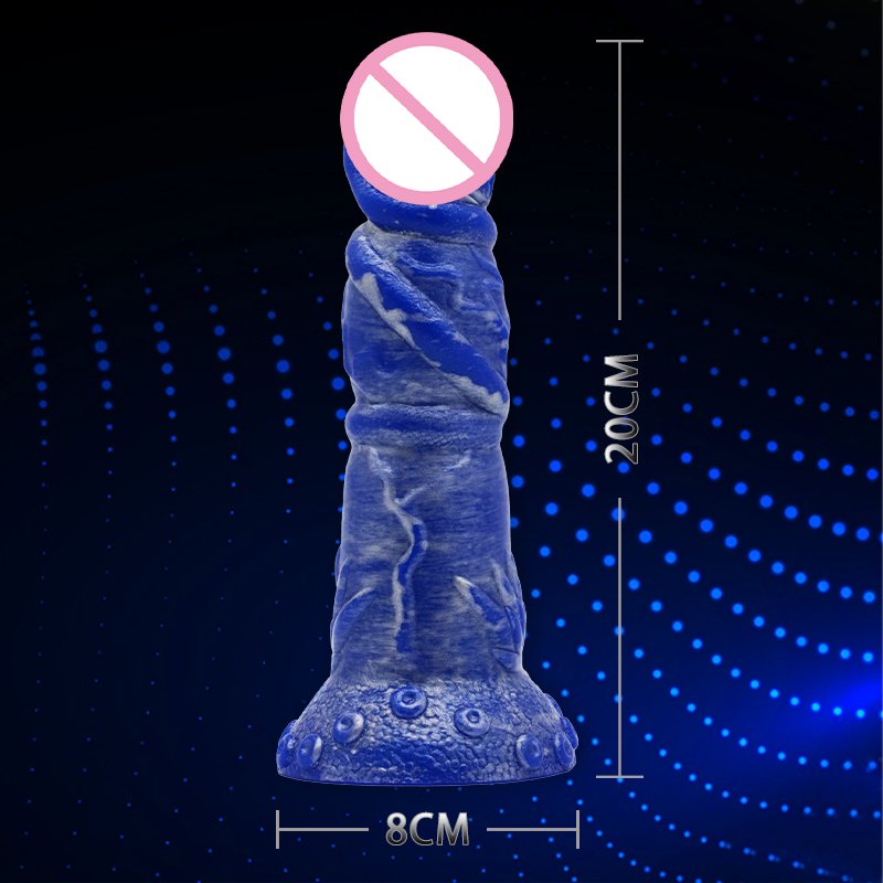 Realistic Dildo with Suction Cup for Hands-Free Play, 9 Inch Soft and Flexible Dildo with Balls for Vaginal G-Spot Anal Play