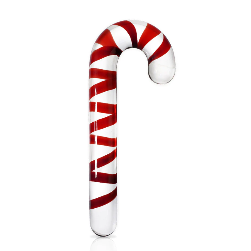 Candy Cane Shaped Anus Vagina Stimulation Anal Sex Toys Crystal Glass Dildo Anal Butt Plug For Female Woman Masturbation Toy