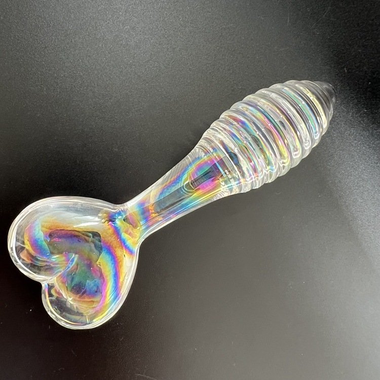Glass flower Women Dildo Adult Butt Anal Plug Dildo Glass Led Anal Plug Butt Plug Glow In Dark