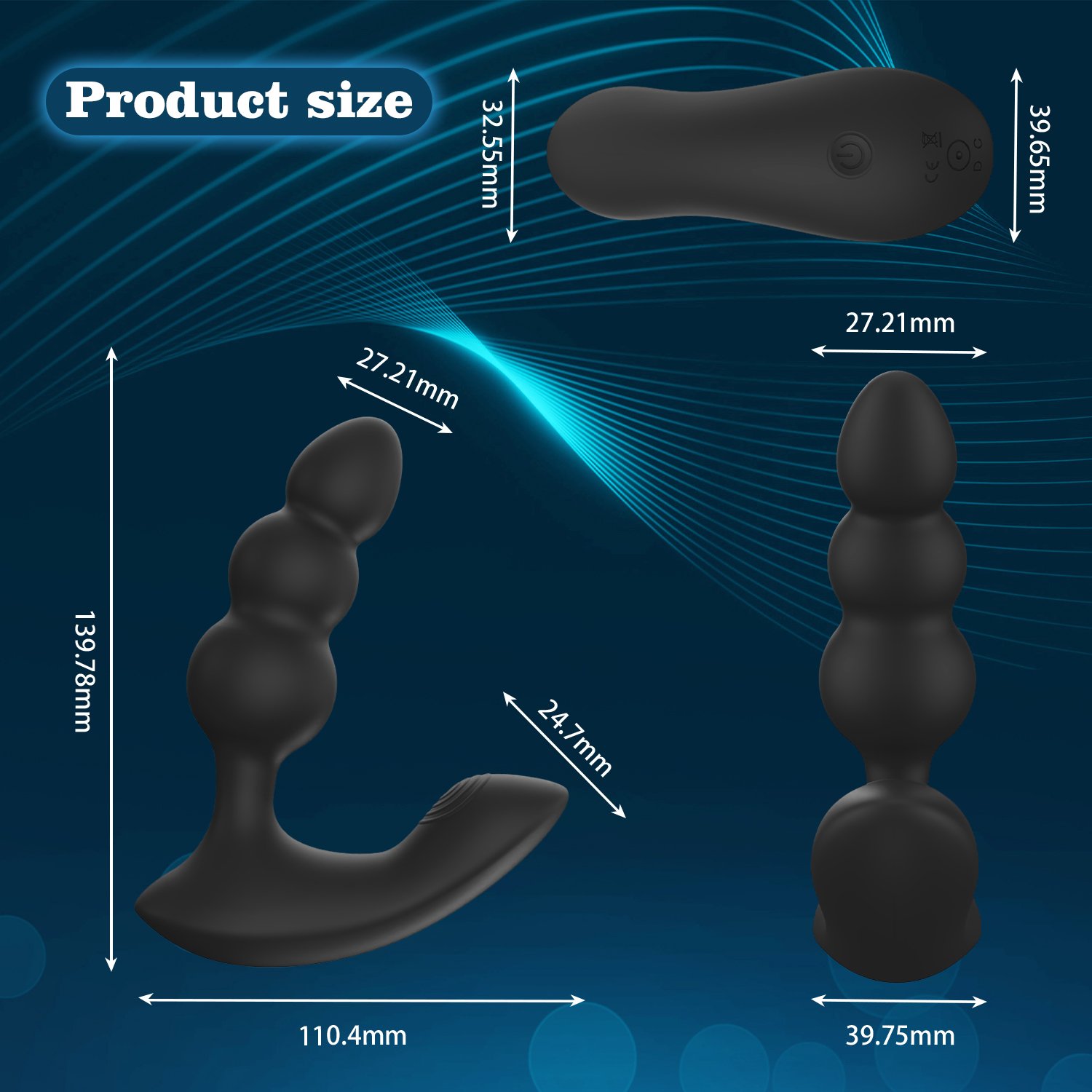 Wireless Anal Butt Plugs Silicone Powerful Anal Plug Vibrator for Men
