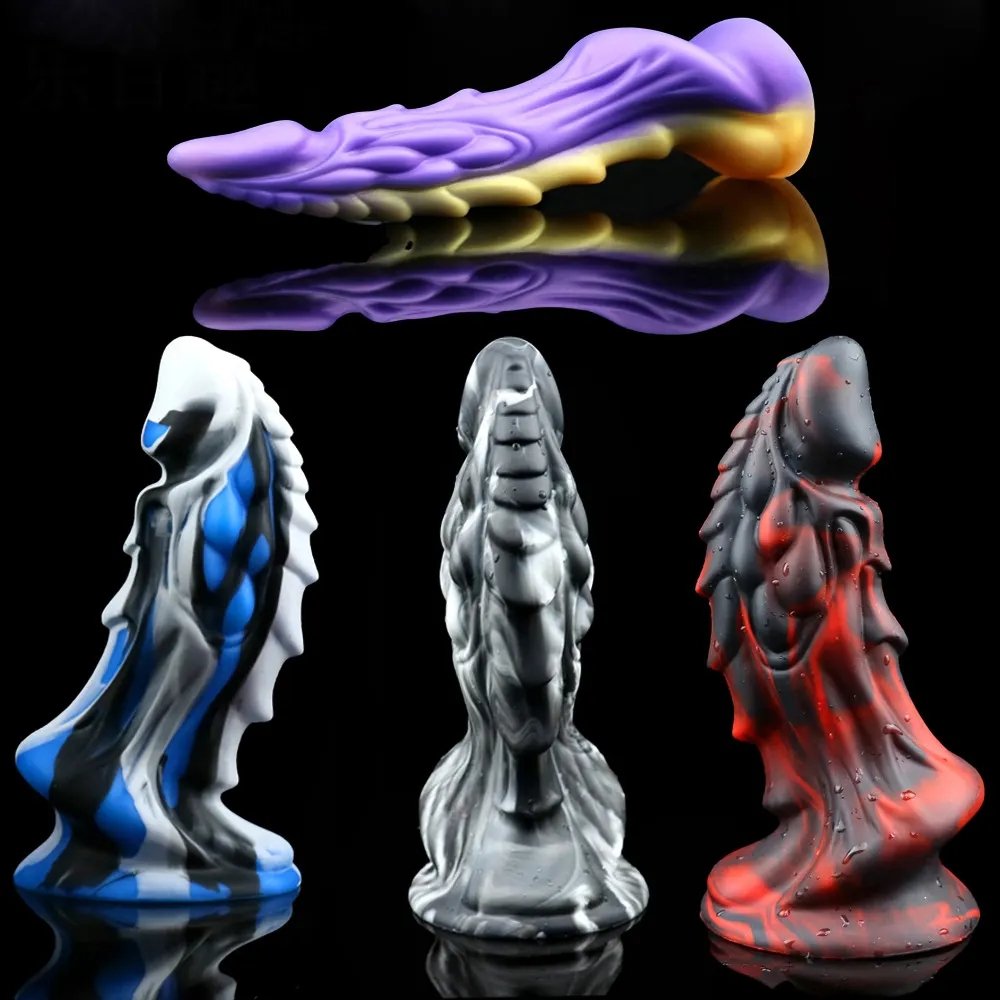 Silicone Dildo Big Dragon Monster Dildo with Strong Suction Cup for Hands-Free Play Anal Adult Sex Toy for Women