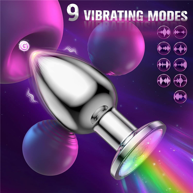 LED Lamp Waterproof Anal Plug Stimulator Prostate Masssger Light Up Butt Plug Trainer Kit for Men Women Beginner
