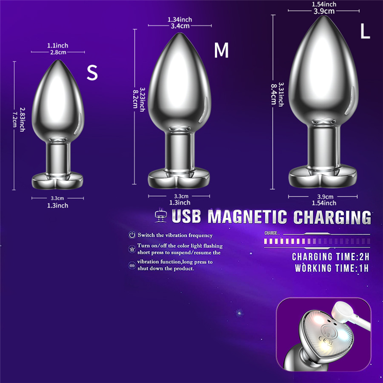 LED Lamp Waterproof Anal Plug Stimulator Prostate Masssger Light Up Butt Plug Trainer Kit for Men Women Beginner