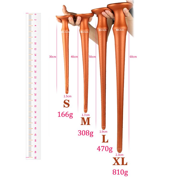 Hot Selling Soft Long Anal Butt Plug Liquid Silicone Big Anal Plug for Couple's Anal Toys Sex Shop