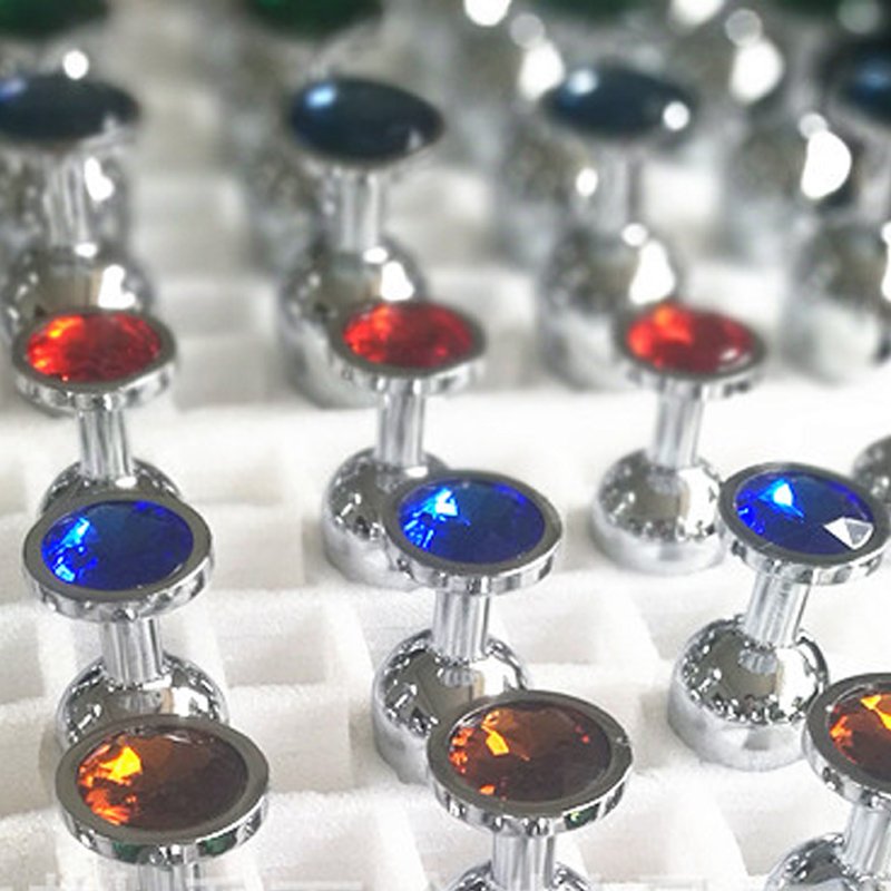 Colored Diamond Stainless Steel Anal Plug Universal Posterior Butt Plug for Men and Women Conventional Adult Sex Product BDSM