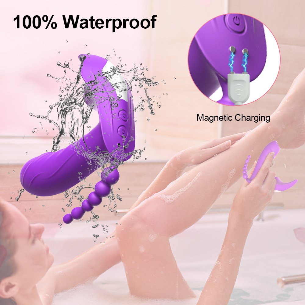 App Remote Control Sucking Vibrator Wearable Inserted Female G-Spot Clit Dildo And Small Anal Beads For Women Sex Toy