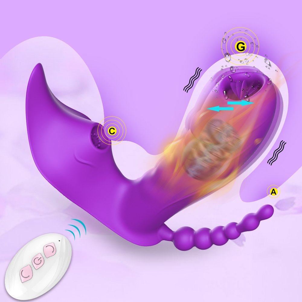 App Remote Control Sucking Vibrator Wearable Inserted Female G-Spot Clit Dildo And Small Anal Beads For Women Sex Toy