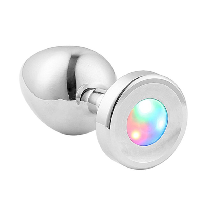 LED Anal Plug Rainbow Luminous Butt Massager Fashing Lamp Sex Toy For Couples