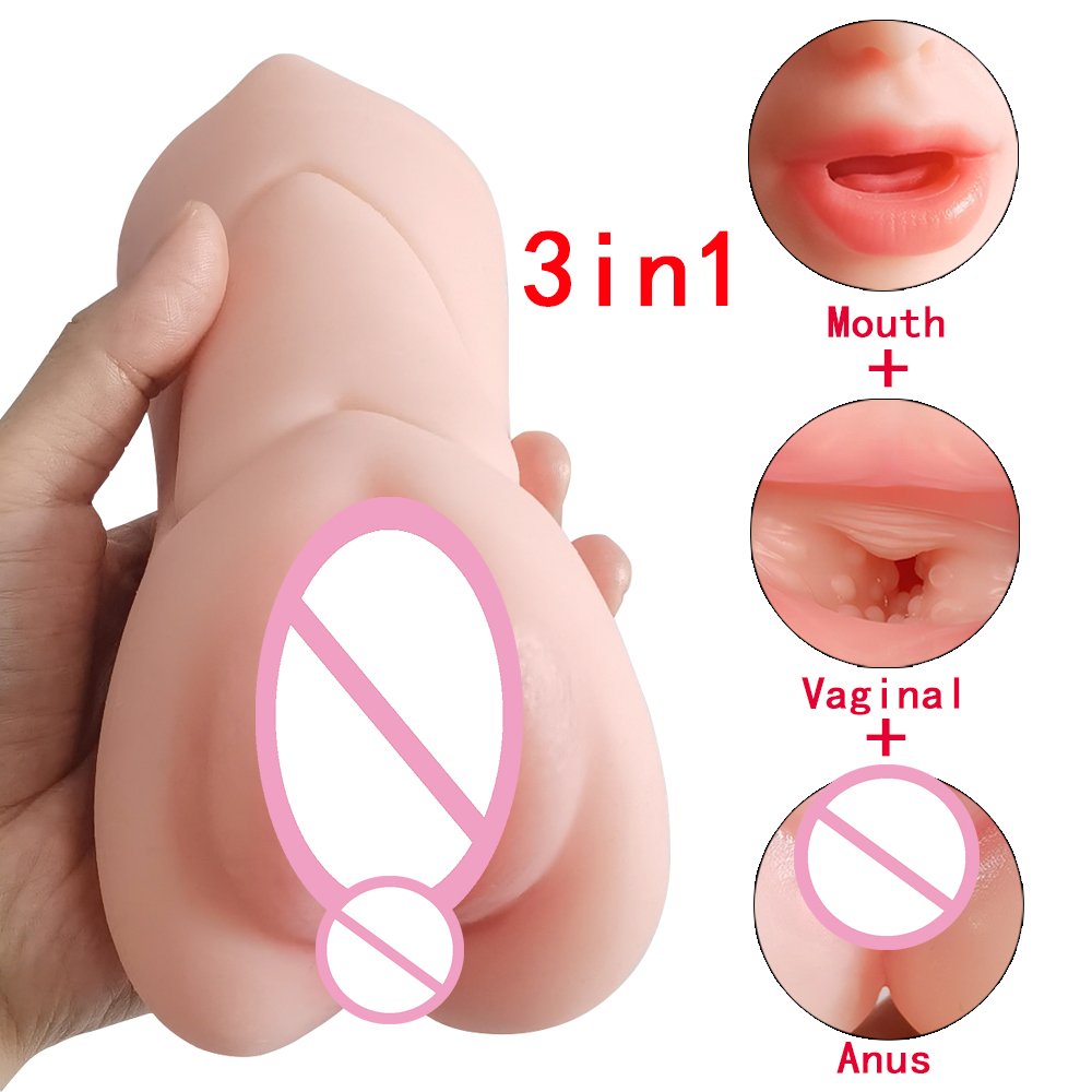 YQ Artificial Pocket Pussy sex toy massager Vagina anal toys for men silicone male masturbation aircraft cup