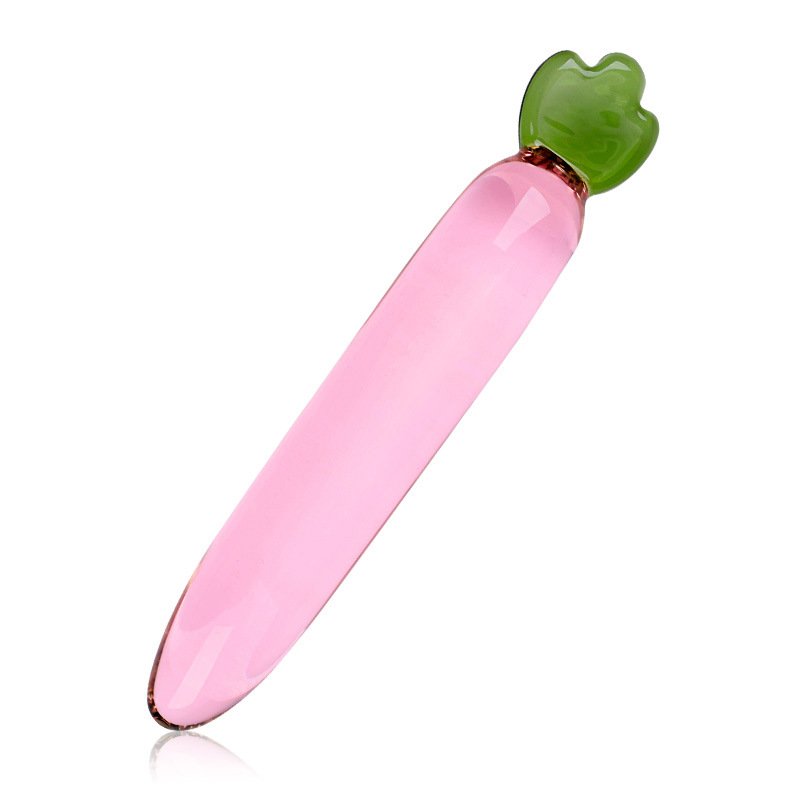 Cute Fruit vegetables Crystal glass penis dildo G-Spot,fake penis,Anal plug