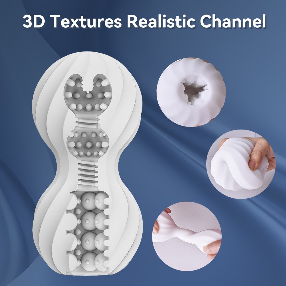 9 Frequency Manual Training Men's 2-in-1 Silicone Masturbator New Anal Beads Heated Air Cup Sex Toys