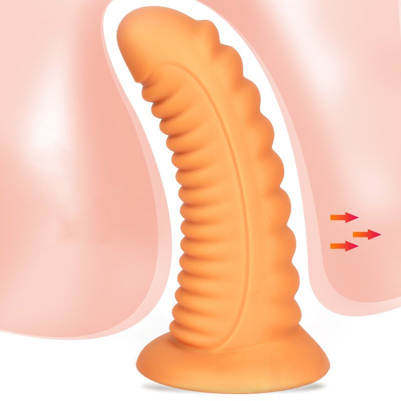 Soft Silicone Double Thread Stimulation Alien Dildo Monster Penis With Suction Cup Big Butt Plug