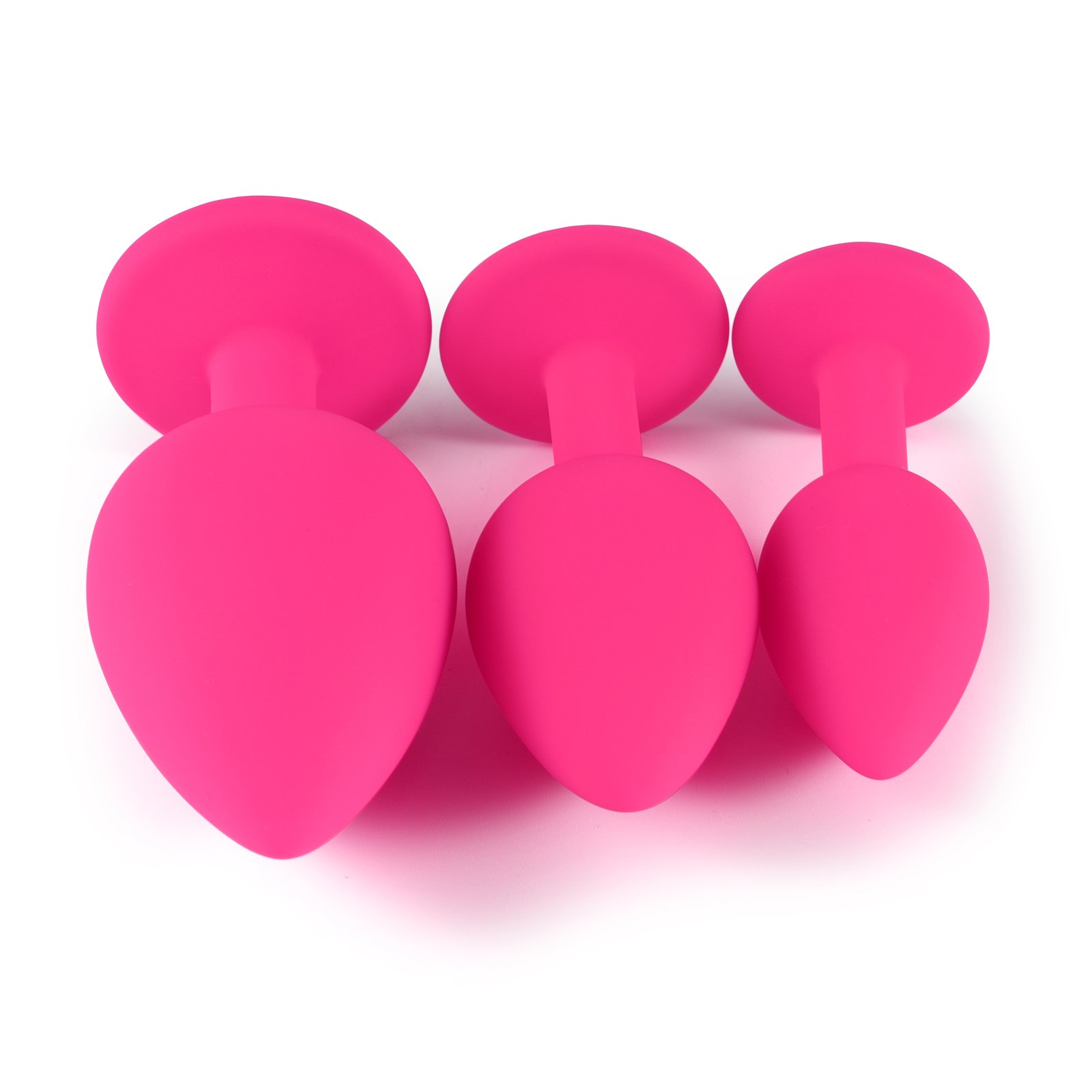 FBA-010 Pink Silicone Anal Plug Set Transparent Jewel Butt Plug Sex Toys for Women Juguetes Sexuales
