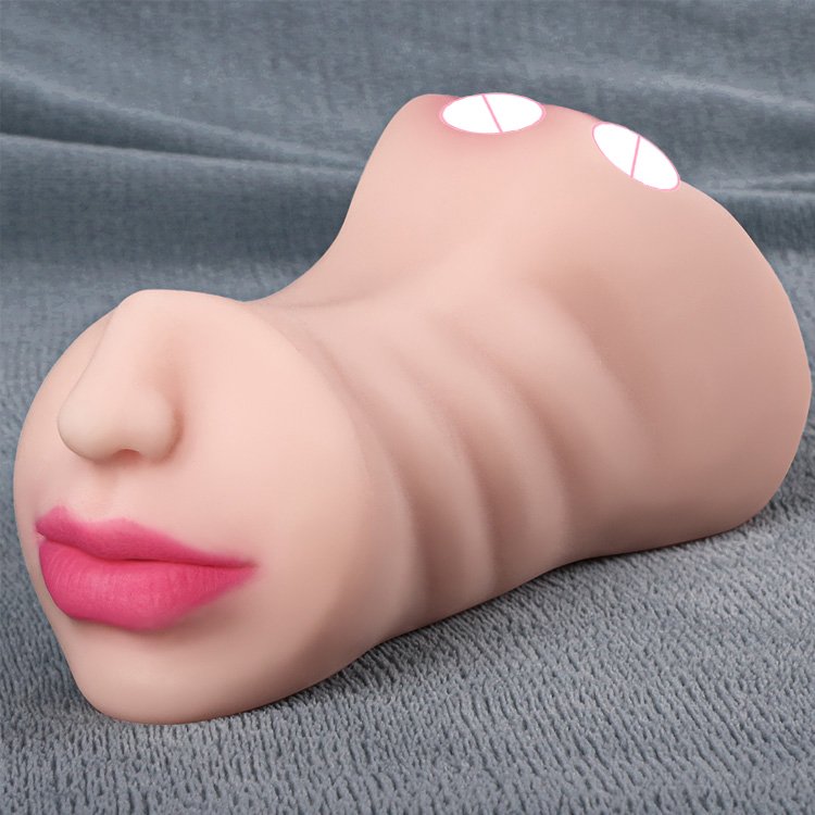 Realistic Silicone Pocket Tite Pussy Masturbator for Man Tongue and Mouth Sex Toys