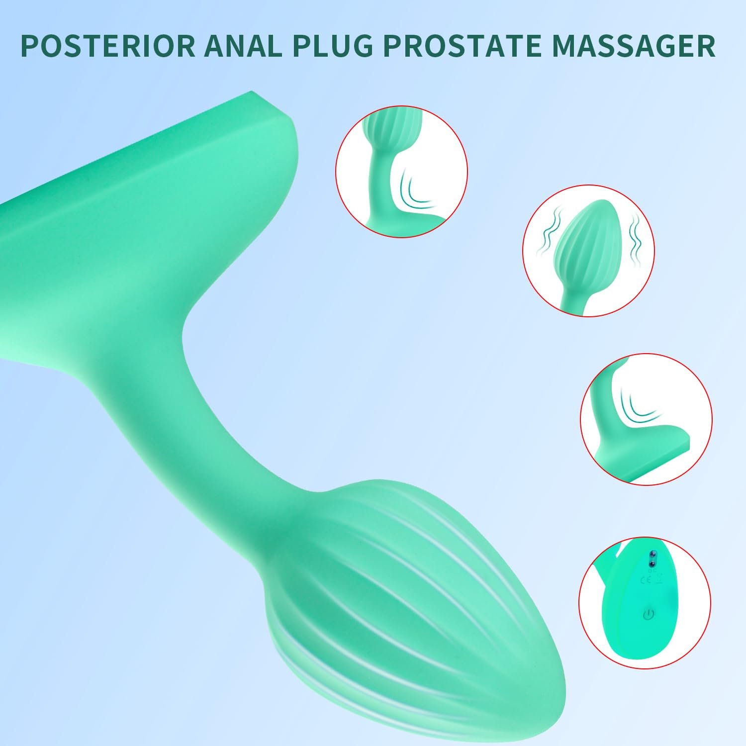 Factory Sale Silicone Anal Plug Remote Control Prostate Massager Vibrator Anal Sex Toys Butt Plug For Man