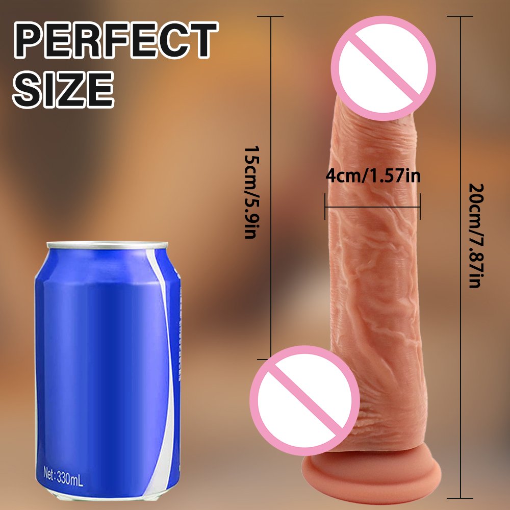 Realistic Dildo Feels Like Skin Soft Silicone Anal Dildo with Suction Cup Dildos with Balls Penis Adult Sex Toys for Women