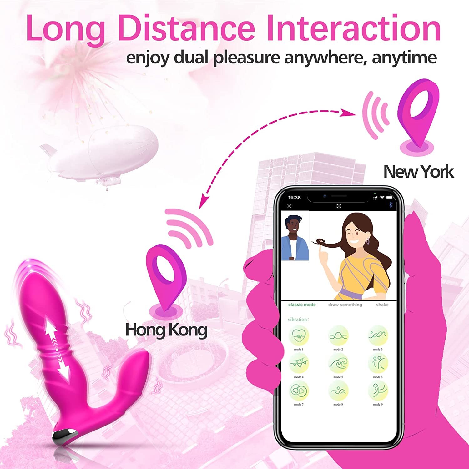 Rechargeable Anal Vibrating Prostate Massager Anal Vibrator Remote Controlled with 10 Speeds for Men