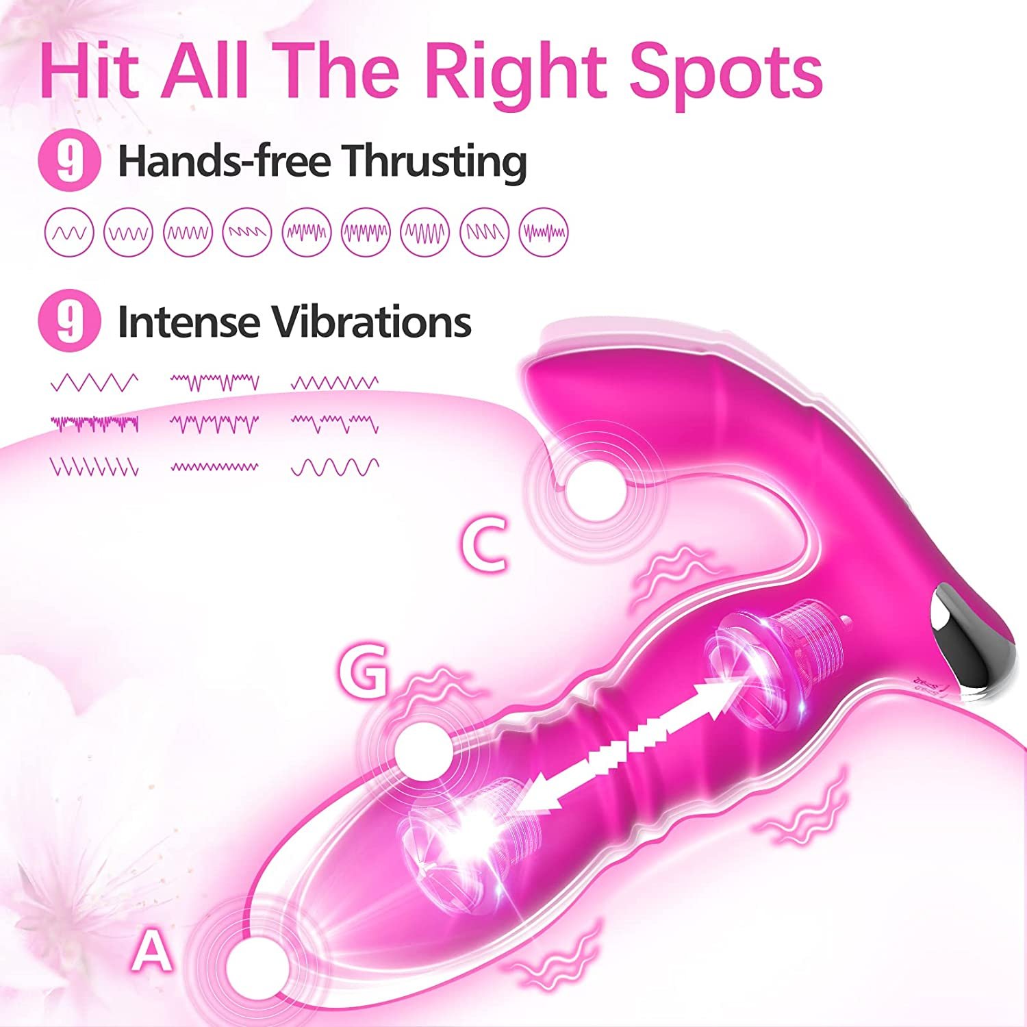 Rechargeable Anal Vibrating Prostate Massager Anal Vibrator Remote Controlled with 10 Speeds for Men
