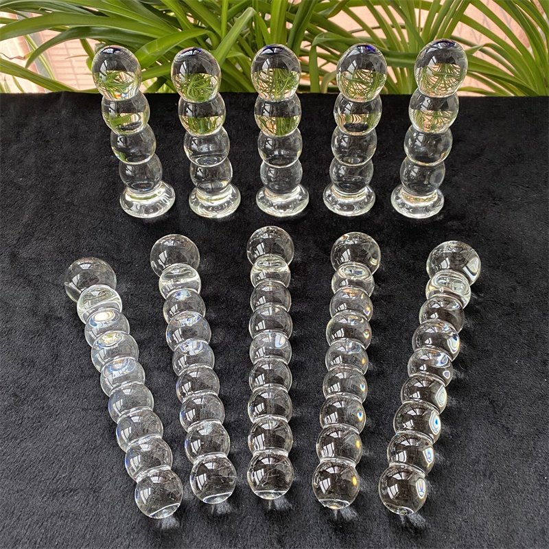 Glass Dildo Glass Pleasure Wand Sex Toys Anal Plug Crystal Massage Wands With Double Plug
